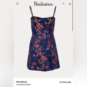 realisation mini dress emilie in shanghai nights